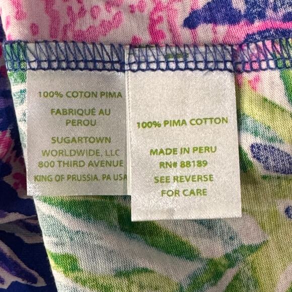 Lilly Pulitzer X-Small Erin Mini Dress Floral V-Neck Stretch Lightweight Multi - Picture 8 of 9